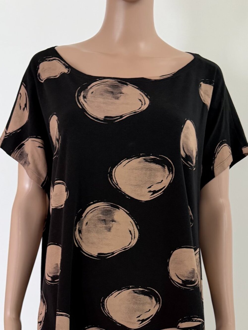 MxM Matthildur Tunic Women's Tunic Abstract Asymmetrical Hem Lagenlook Size L/XL